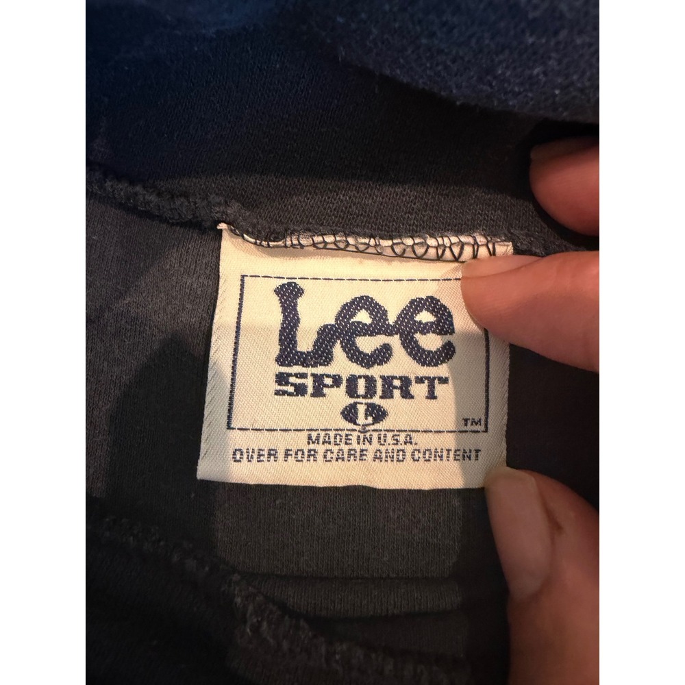 Vintage Lee Sport Chicago Bulls Turtleneck Shirt Black L Made in USA 90s NBA - Picture 3 of 9